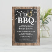 「I DO BBQ」ラスティックエンゲージメントパーティー 招待状 (スタンド正面)