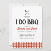 I Do BBQ ラスティック カップル ウェディング シャワー 招待状 (正面)