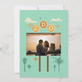 I Do BBQ レトロエンゲージメントパーティー招待状 セーブザデート (裏面)