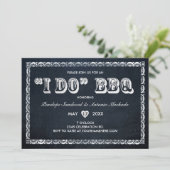 I DO BBQ ヴィンテージチョークボード招待状 招待状 (スタンド正面)