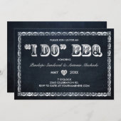 I DO BBQ ヴィンテージチョークボード招待状 招待状 (正面/裏面)