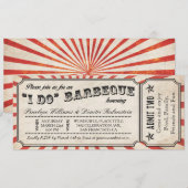 I DO BBQ ヴィンテージ チケット ご案内 招待状 (正面/裏面)