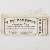 I DO BBQ 券 招待状 | 婚約パーティー (正面/裏面)