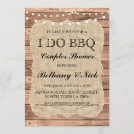 I DO BBQ 参加型 カップルシャワー ラスティック インビテ 招待状