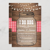I DO BBQ 婚約パーティー カップルシャワー 招待状 (正面/裏面)