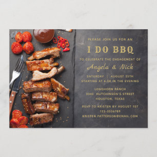 I Do BBQ 婚約パーティ 招待状