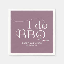 I do BBQ 結婚お披露目パーティー 紫 スタンダードカクテルナプキン