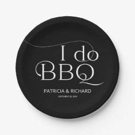 I do BBQ 結婚式前パーティ 黒 ペーパープレート