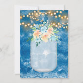 I Do BBQ 青いライト メイソンジャー 結婚発表パーティー 招待状 (裏面)