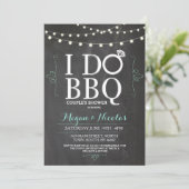 I DO BBQ 黒板 ミントエンゲージメントパーティー 招待状 (スタンド正面)