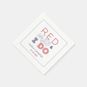 I Do BBQ 4th 7月ウェディングシャワーリハーサルディナー スタンダードカクテルナプキン (角)