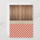 I DO BBQ Copples Showers 素朴Jar Red招待状 招待状 (裏面)