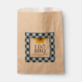 I Do BBQ Gingham and Sunflower フェイバーバッグ