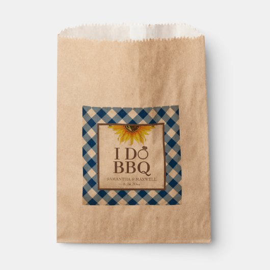 I Do BBQ Gingham and Sunflower フェイバーバッグ (正面)
