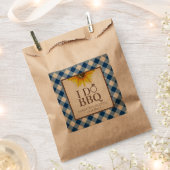 I Do BBQ Gingham and Sunflower フェイバーバッグ (クリップ留めされた状態)