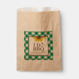 I Do BBQ Green Gingham and Sunflower フェイバーバッグ