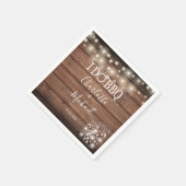 I Do BBQ Mason 素朴 Jar String Lights婚約 スタンダードカクテルナプキン (角)
