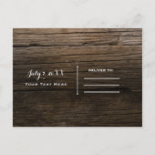 I DO BBQ Mason 素朴 Jars Lightsウッド婚約 インビテーションポストカード (裏面)