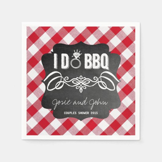 I Do BBQ Napkins スタンダードカクテルナプキン (正面)