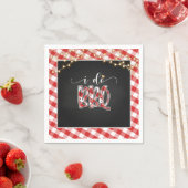 I Do BBQ Paper Napkin - Gingham スタンダードカクテルナプキン (インサイチュ)
