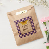 I Do BBQ Purple Gingham and Sunflower フェイバーバッグ (封をした状態)