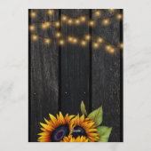 I DO BBQ rustic sunflower engagement party 招待状 (裏面)