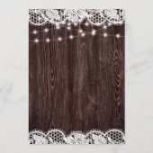 I DO BBQ rustic wood lace engagement party 招待状 (裏面)