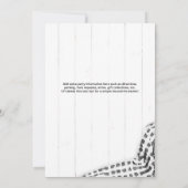 I Do BBQ Shower Black and White with Sunflowers 招待状 (裏面)