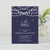I Do BBQ String Lights素朴婚約パーティ 招待状 (スタンド正面)