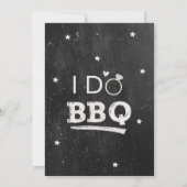I Do BBQ String Lights Rustic Engagement Party 招待状 (裏面)