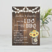 I do BBQ Sunflowers Western Couples Shower 招待状 (スタンド正面)