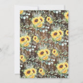 I do BBQ Sunflowers Western Couples Shower 招待状 (裏面)