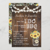 I do BBQ Sunflowers Western Couples Shower 招待状 (正面/裏面)