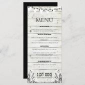 I Do BBQ Wood Texture婚約パーティメニュー メニュー (正面/裏面)