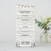 I Do BBQ Wood Texture婚約パーティメニュー メニュー (スタンド正面)