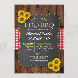 I DO BQカップルシャワーチョークヒマワリーレッド招待状 招待状