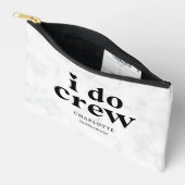 I Do Crew ウェディングパーティーのブライズメイドギフト アクセサリーポーチ (見開き)