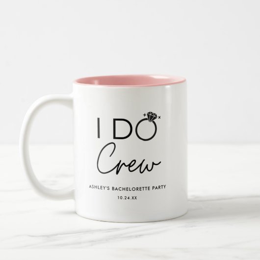 I Do Crew ウェディングパーティー バチェロレッテパーティー ギフト ツートーンマグカップ (左)
