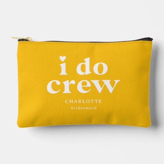 I Do Crew ウェディングパーティ ブライズメイド ギフト アクセサリーポーチ (正面)