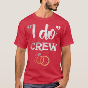 I Do Crew ウェディング バチェラーパーティー 花嫁と花婿 Tシャツ