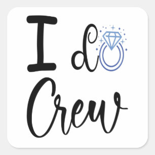 I Do Crew ウェディング ブライダル シャワー スクエアシール