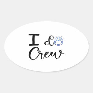 I Do Crew ウェディング ブライダル シャワー 楕円形シール
