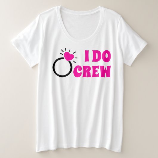 I Do Crew | シェ・ドゥ・クルー 花嫁 いい子 プラスサイズTシャツ (デザイン正面)