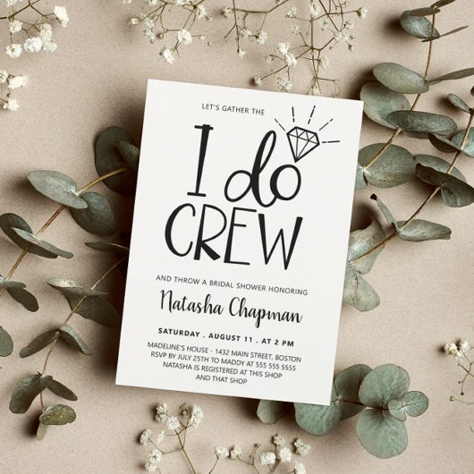 I Do Crew ブライダルシャワー 招待状