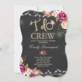 「I Do Crew」 ラスティック ブライダル シャワー インビテーション フローラル (正面)