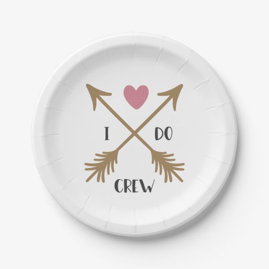 I DO CREW 結婚プロポーズ ペーパープレート (正面)