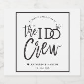 I Do Crew | 結婚式の参加者へのプレゼント ビールラベル (シングルラベル)
