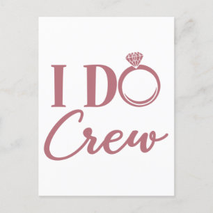 I Do Crew - 結婚式前の独身最後のパーティー ブライズパーティー ポストカード
