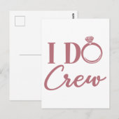 I Do Crew - 結婚式前の独身最後のパーティー ブライズパーティー ポストカード (正面/裏面)