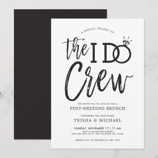 I Do Crew | 結婚式後ランチ 招待状 (正面/裏面)